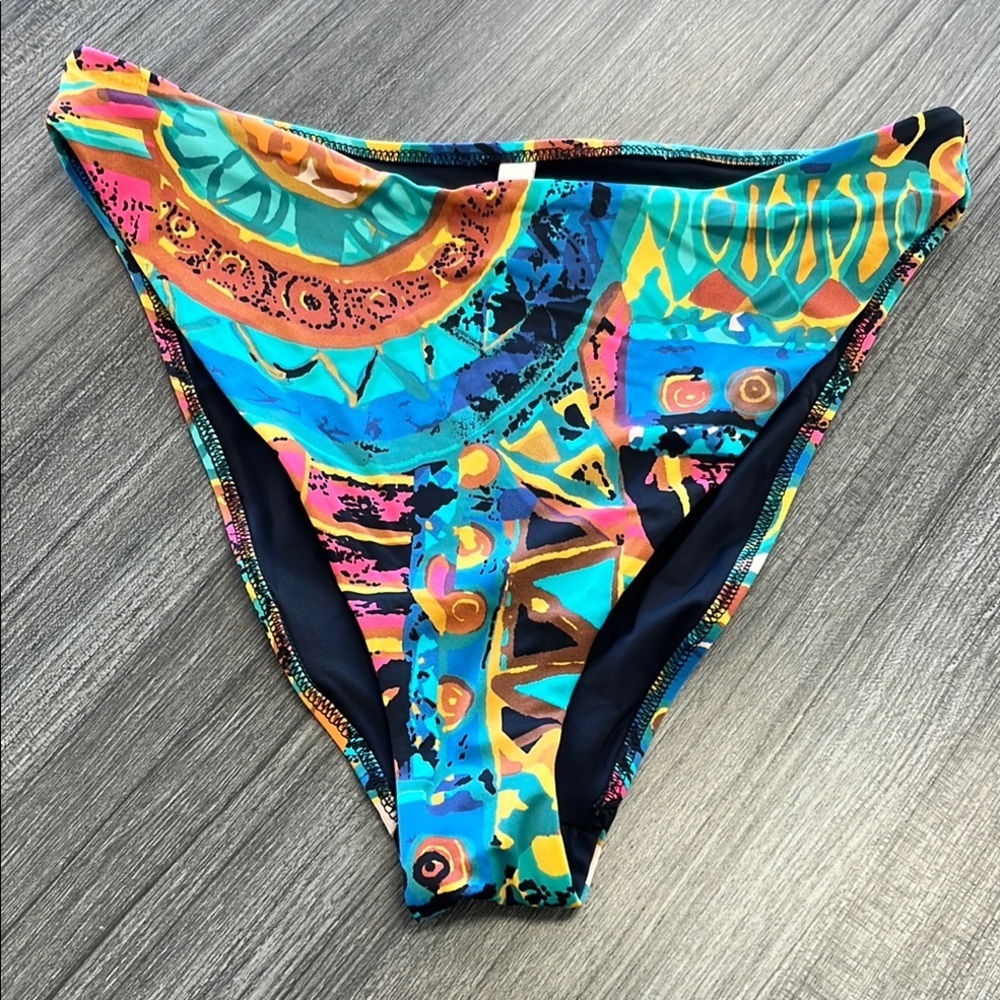 Colorful Abstract Cleobella Bikini Bottom.  Size L